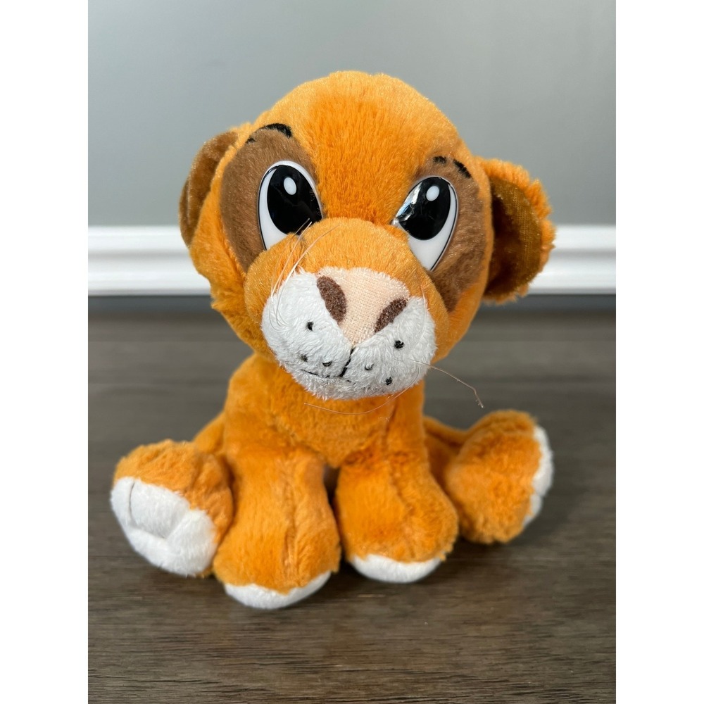 Six Flags Exclusive Lion Cub Plush Stuffed Animal Orange Brown 7 Inch Souvenir